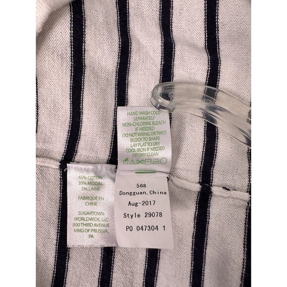 Lilly Pulitzer Lyon Blue/White Striped Cold Shoulder Sweater size S Long Sle EUC - Picture 5 of 5